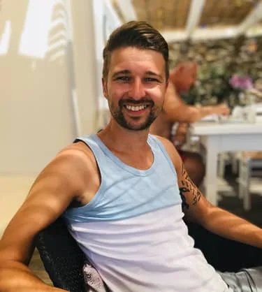 relaxing over lunch