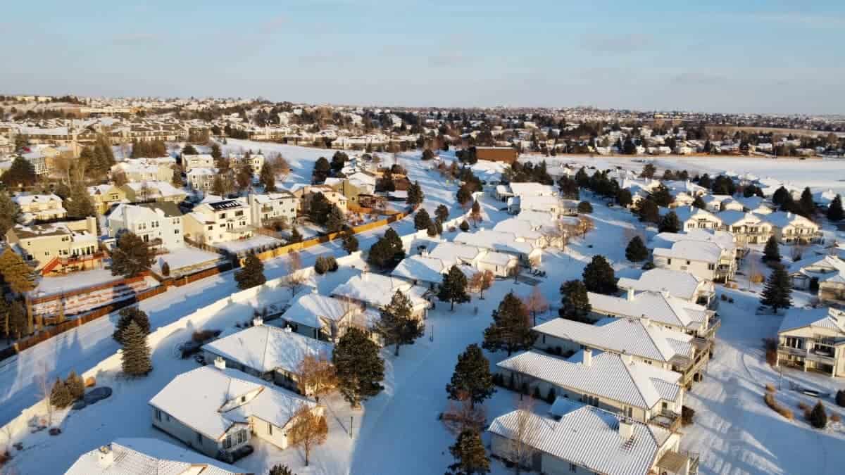 Aerial-View-of-Colorado-Springs-During-Winter