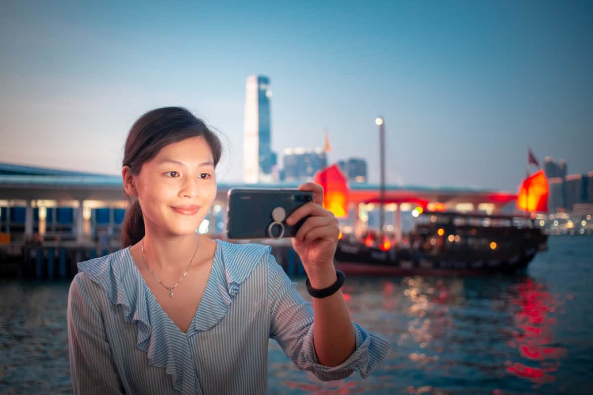 A-Girl-Using-a-Smartphone