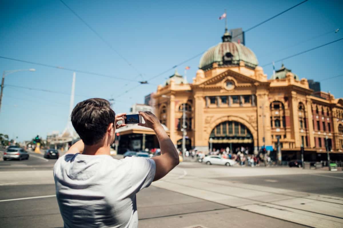 A-Man-Clicking-a-Photo-of-Street-Station