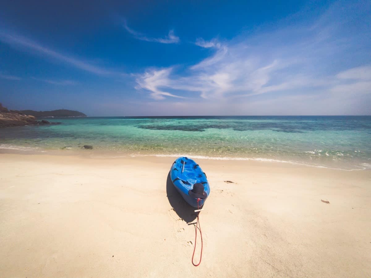 Kayak-on-the-Beach-in-Andaman-Sea