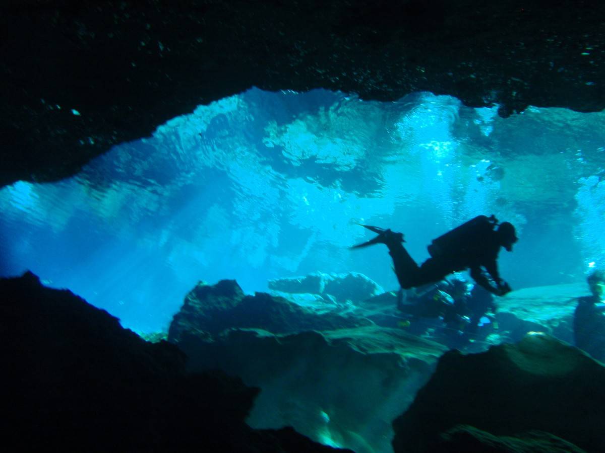 Swimming-in-the-Area-Cenote