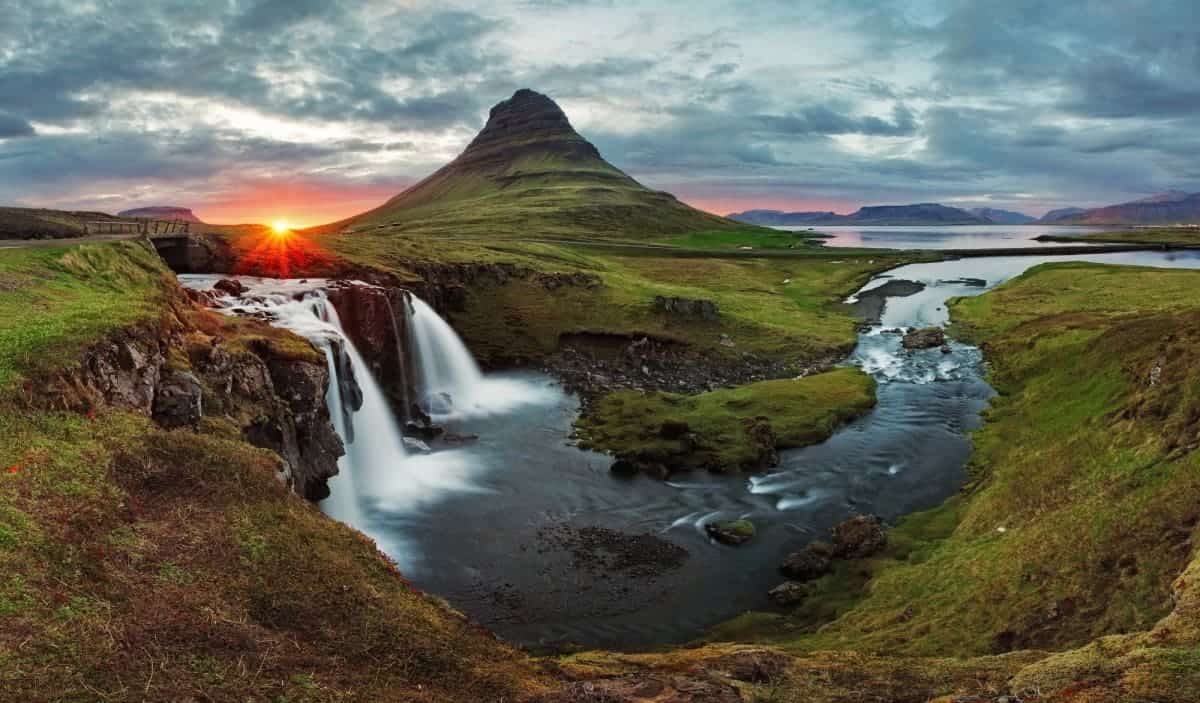 A-Panorama-view-of-Iceland-Sunset