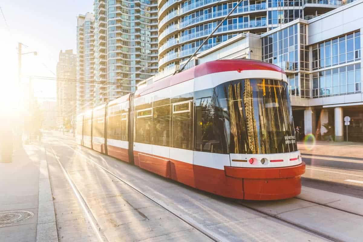 Modern-Tram-in-Toronto-Canada