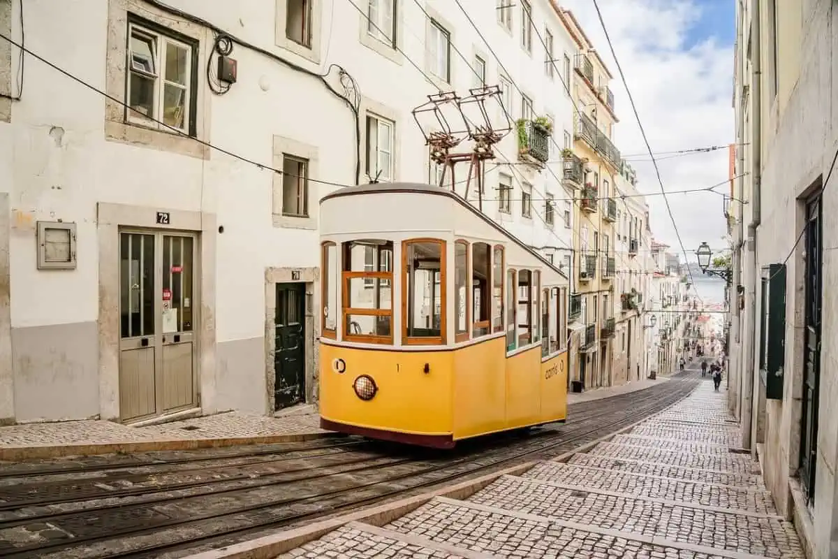 Is Lisbon Safe For Travelers in 2025? 19 A-Yellow-Tram-on-Lisbon-Alley