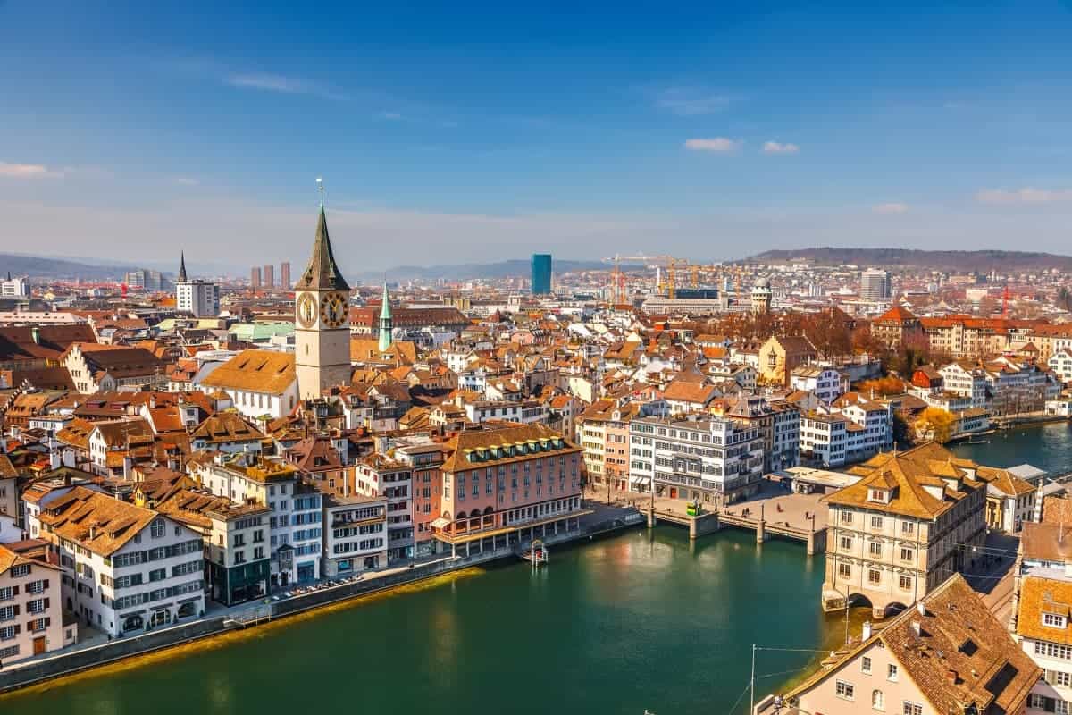 Aerial-view-of-Zurich-Switzerland