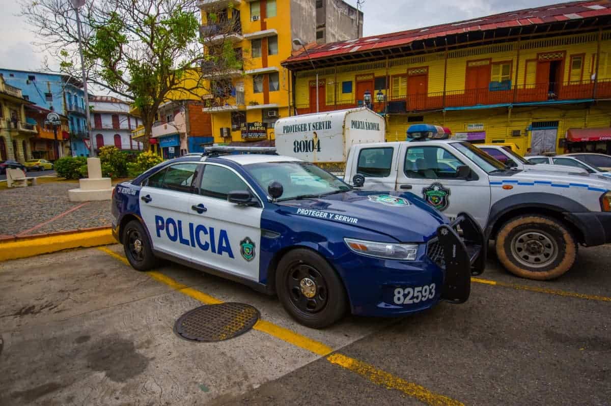 Police-Patrolling-Cars-Parked-at-Panama-City-Parking