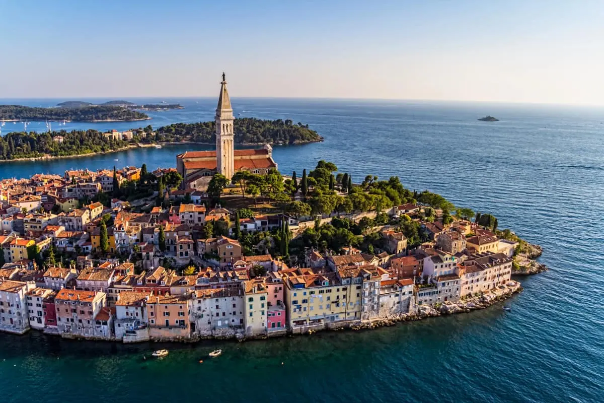 Aerial-view-of-Rovinj-old-town