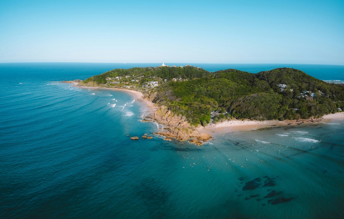An-Aerial-view-of-Byron-Bay